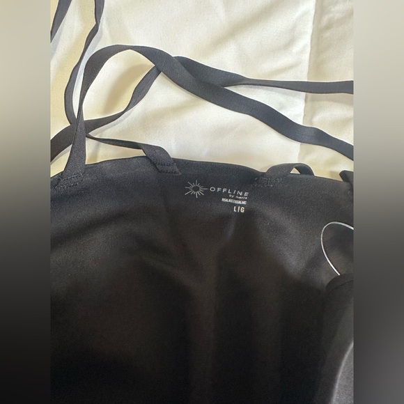 New Aerie Sz Large Black Romper Dress - Picture 4 of 6